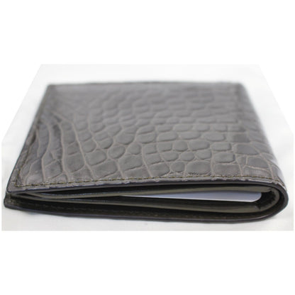 GUCCI Bi-Fold Crocodile Leather Wallet Black 365482 - 25% OFF