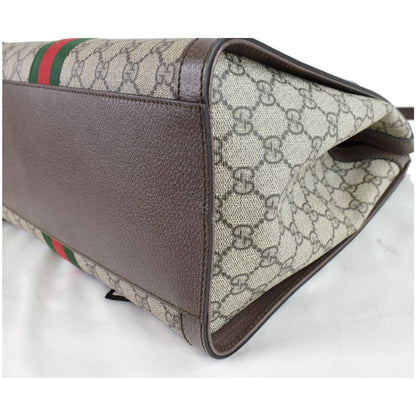 GUCCI Ophidia Medium GG Supreme Tote Shoulder Bag Beige 524537