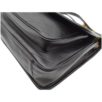 YVES SAINT LAURENT Niki Medium Leather Shoulder Bag Black