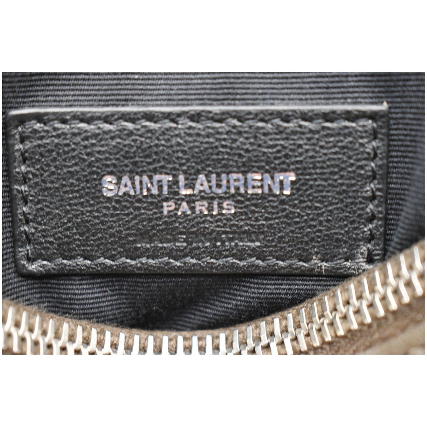 YVES SAINT LAURENT Large Loulou Calfskin Matelasse Chain Shoulder Bag Khaki Green