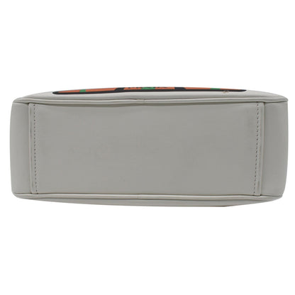 PRADA City Palm Tree Print Calfskin Leather Camera Bag White
