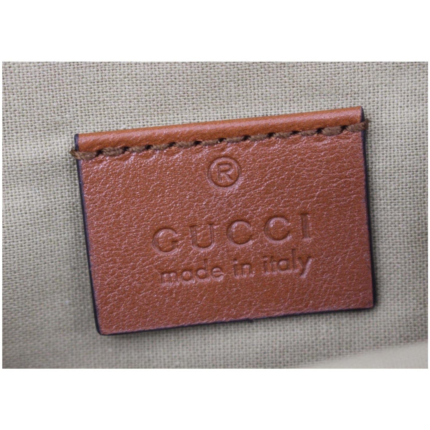 GUCCI Vintage Canvas Phone Case Belt Bag Dark Brown 581519