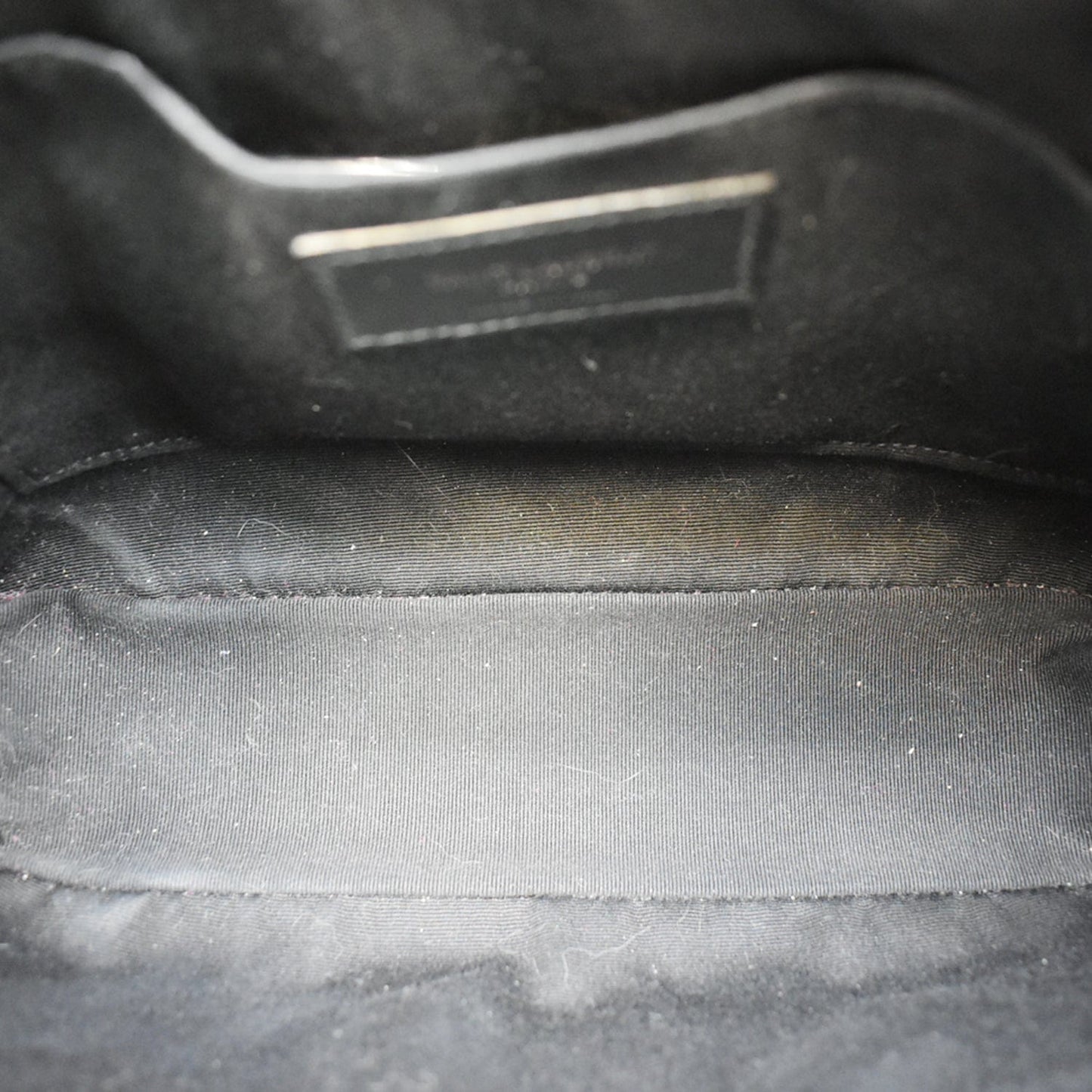 YVES SAINT LAURENT Lou Chevron Leather Camera Crossbody Bag Black