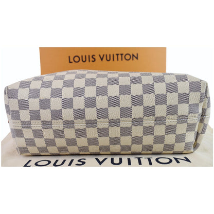 LOUIS VUITTON Graceful PM Damier Azur Shoulder Bag White