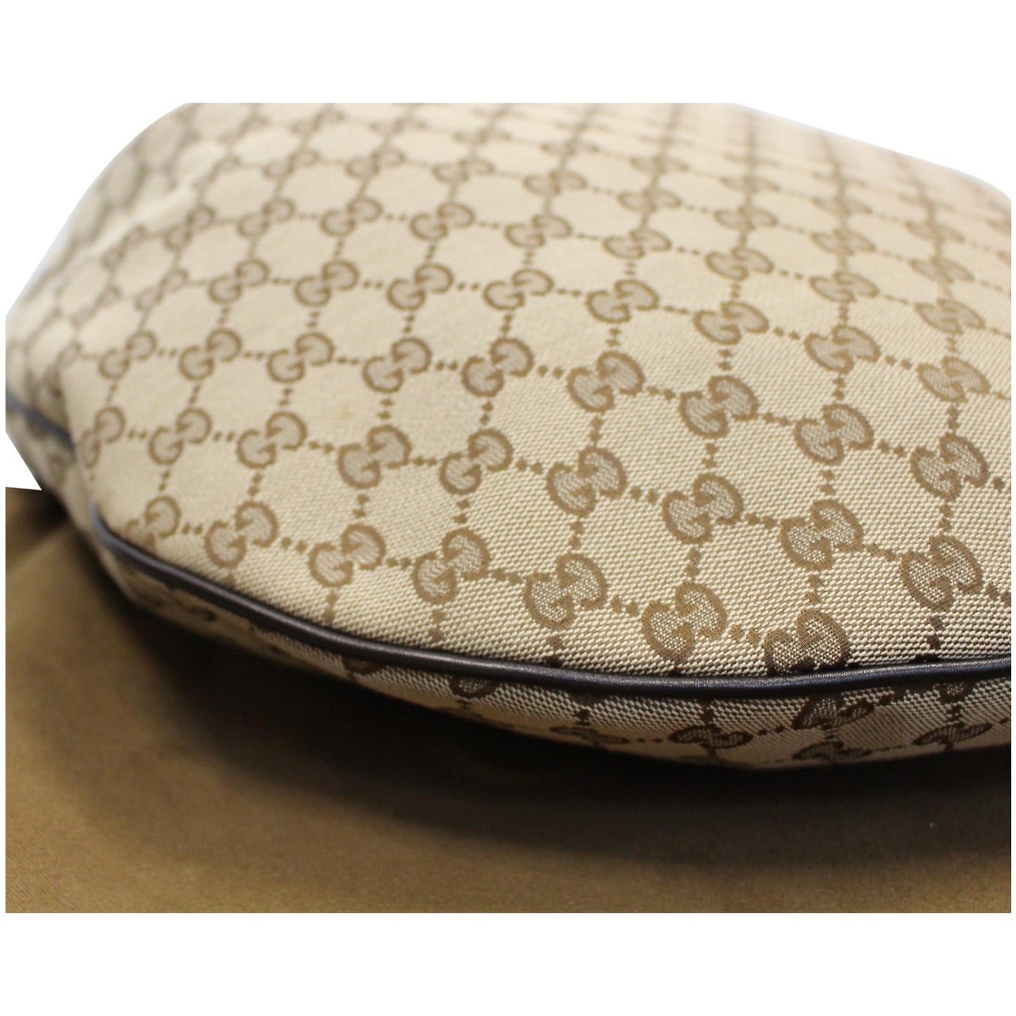 GUCCI GG Canvas Horsebit Catena Hobo Bag Beige 170014