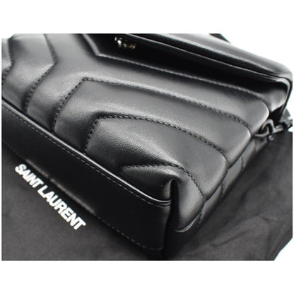 YVES SAINT LAURENT Loulou Toy Matelasse Leather Crossbody Bag Black