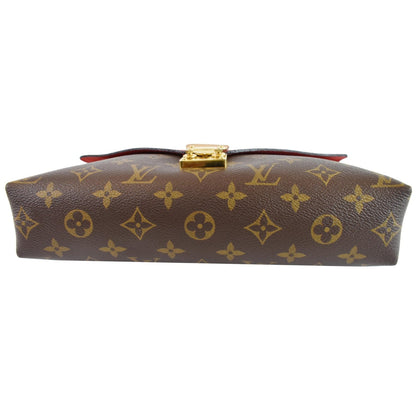 LOUIS VUITTON Pallas Chain Monogram Canvas Crossbody Bag Brown