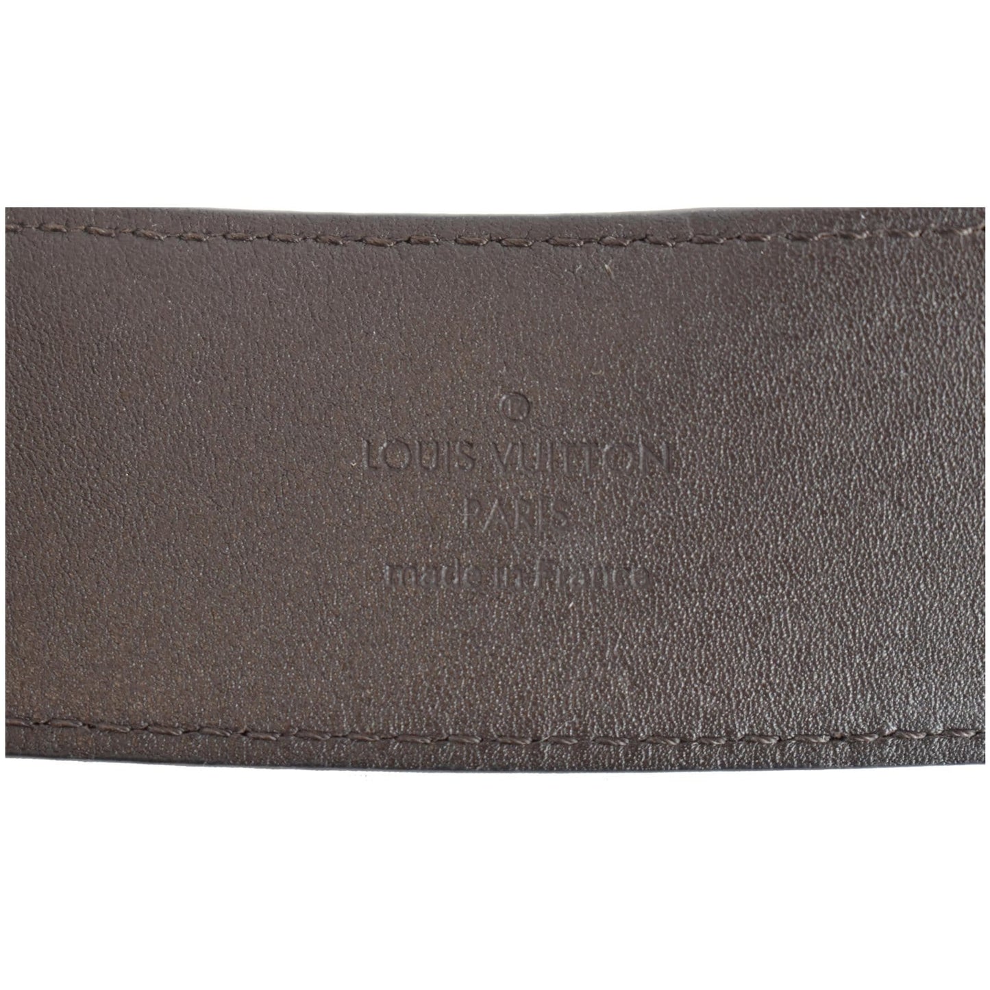 LOUIS VUITTON LV Initiales Damier Ebene Belt Brown