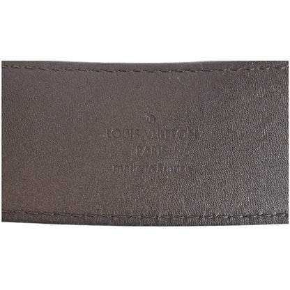 LOUIS VUITTON LV Initiales Damier Ebene Belt Brown