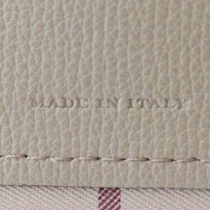 BURBERRY Reversible Haymarket Coated Canvas Tote Bag Tan