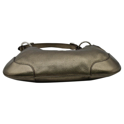 PRADA Vitello Daino Leather Hobo Bag Metallic Gold - 10% OFF