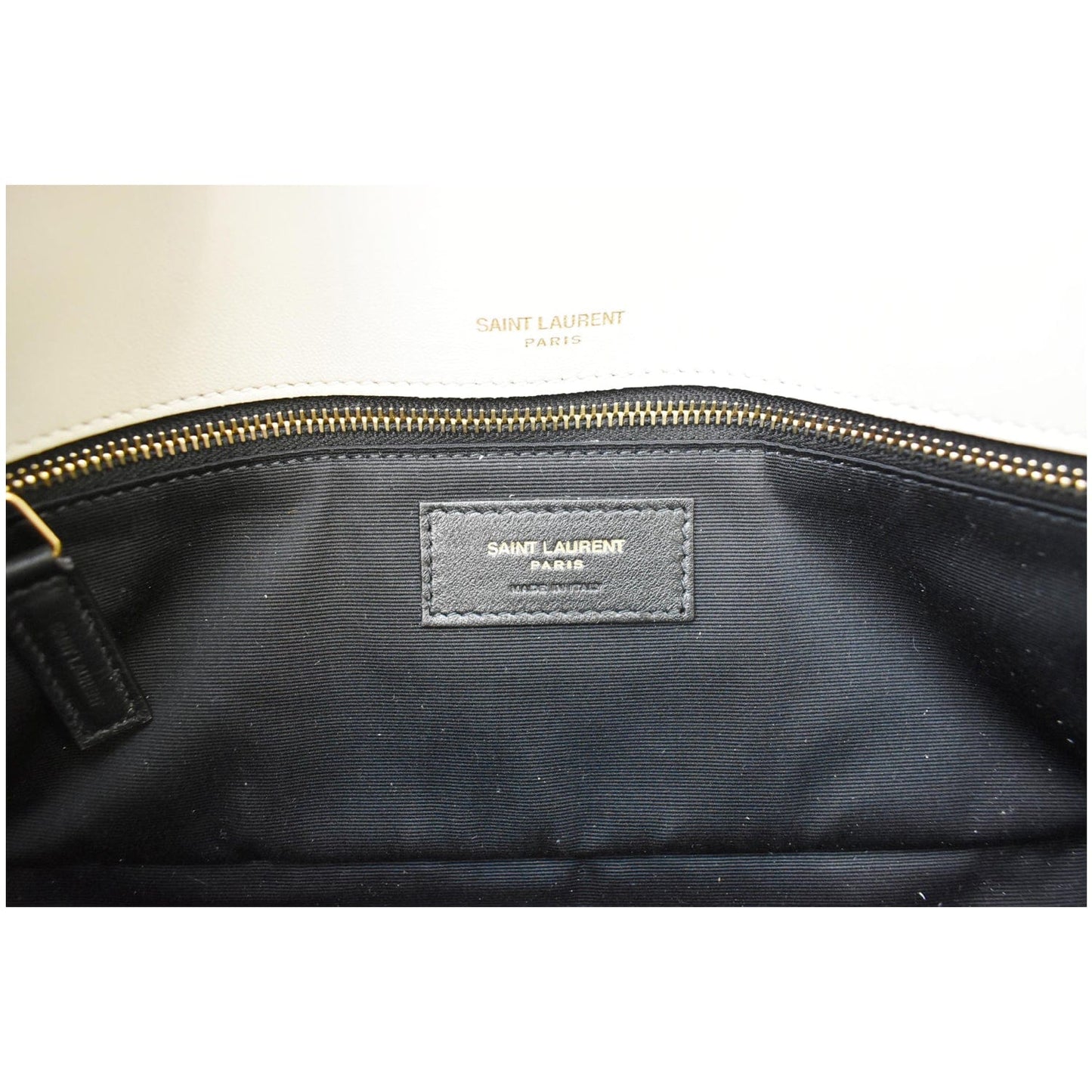 YVES SAINT LAURENT Kate Supple 99 Lambskin Leather Chain Shoulder Bag Light cream