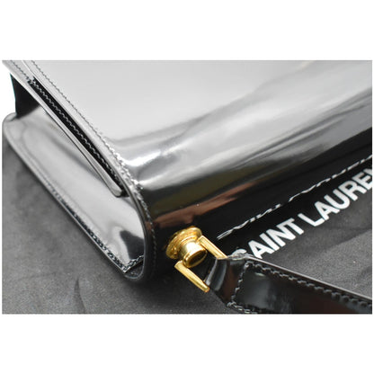 YVES SAINT LAURENT Le Carre Patent Leather Shoulder Bag Black - Final Sale