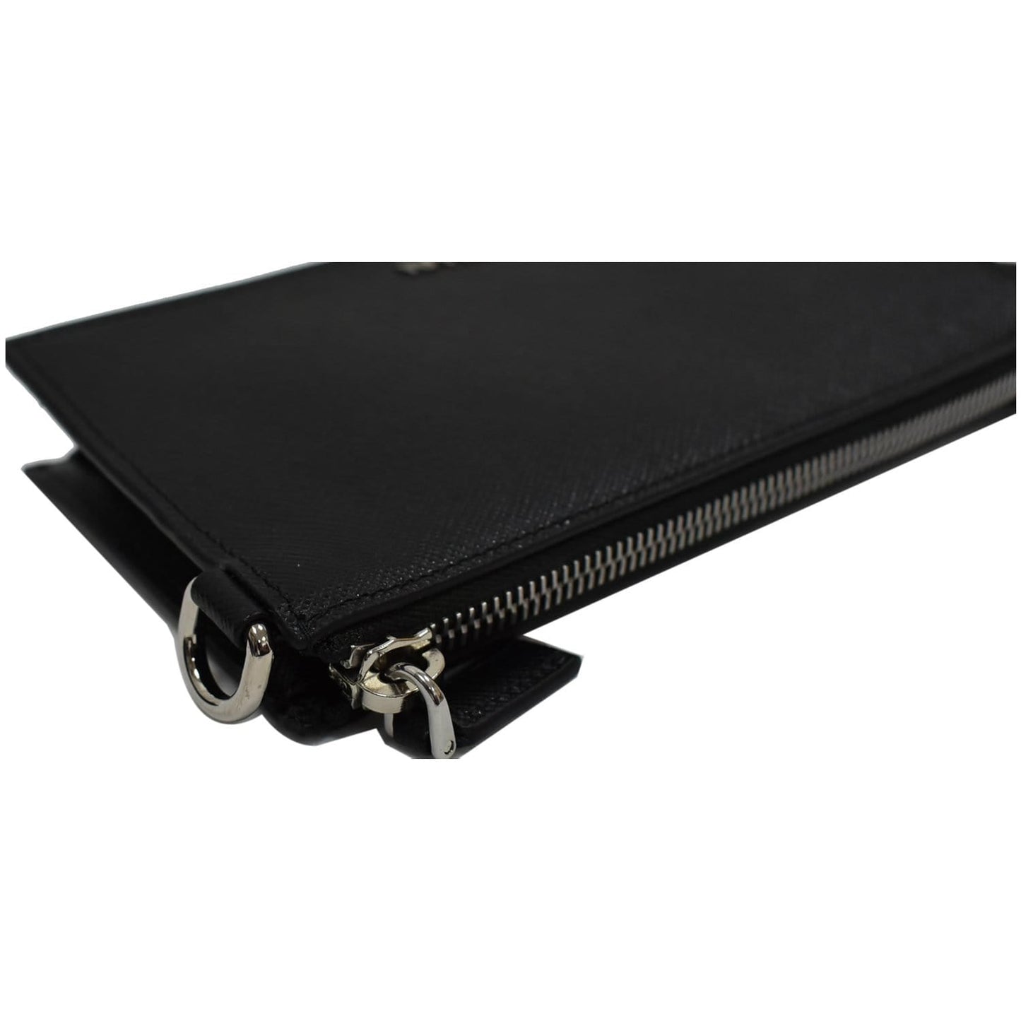 PRADA Saffiano Leather Phone Pouch Bag Black - 10% OFF