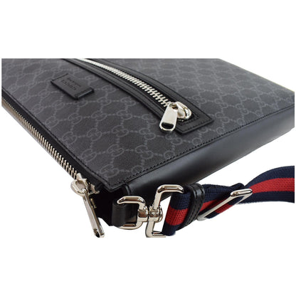 GUCCI GG Supreme Square Messenger Bag Black 474137