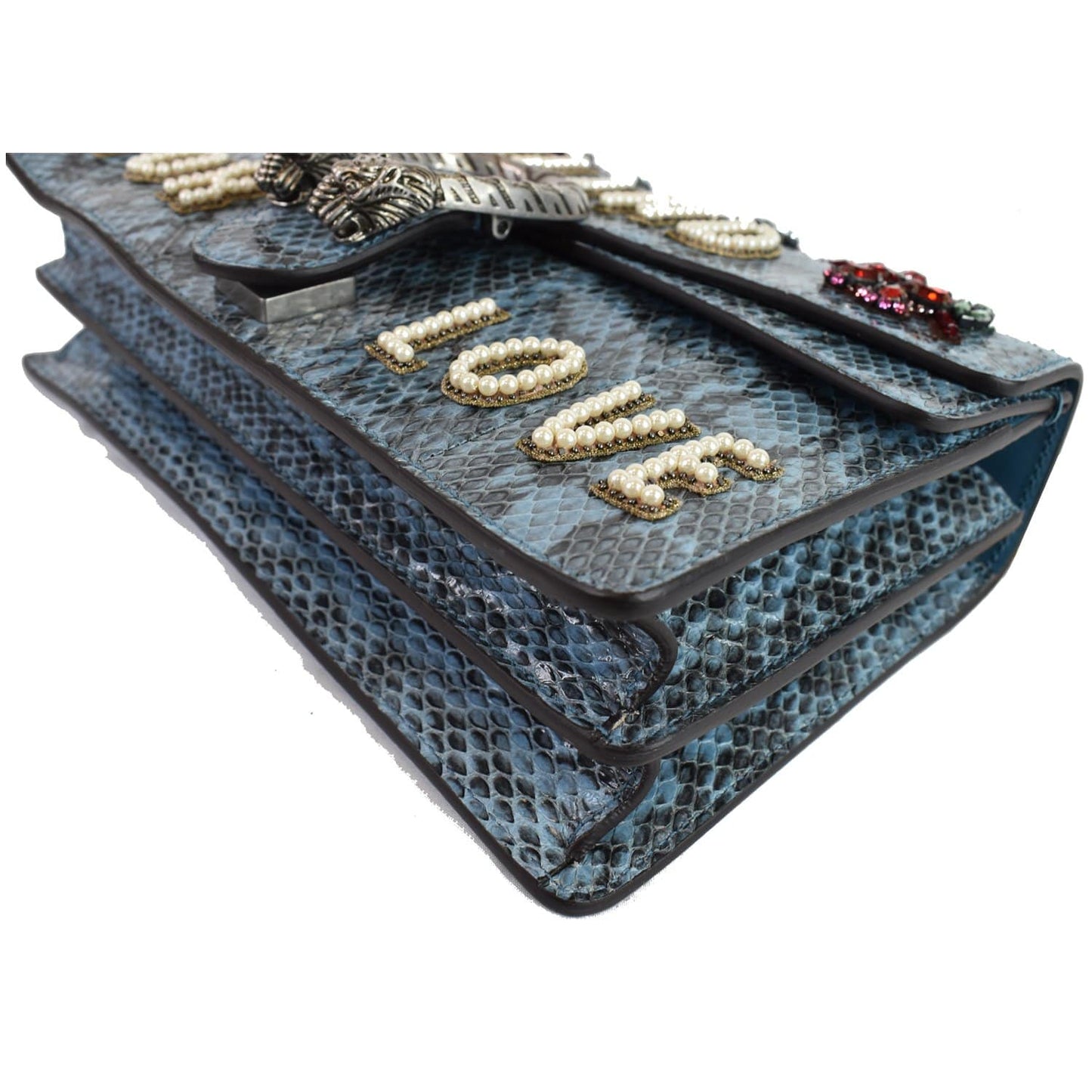 GUCCI Dionysus Small Blind For Love Python Shoulder Bag Marine Blue 481606 - 15% OFF