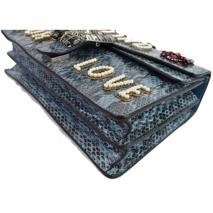 GUCCI Dionysus Small Blind For Love Python Shoulder Bag Marine Blue 481606 - 15% OFF