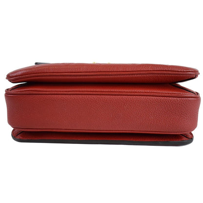 LOUIS VUITTON Metis Pochette Empreinte Leather Crossbody Bag Red
