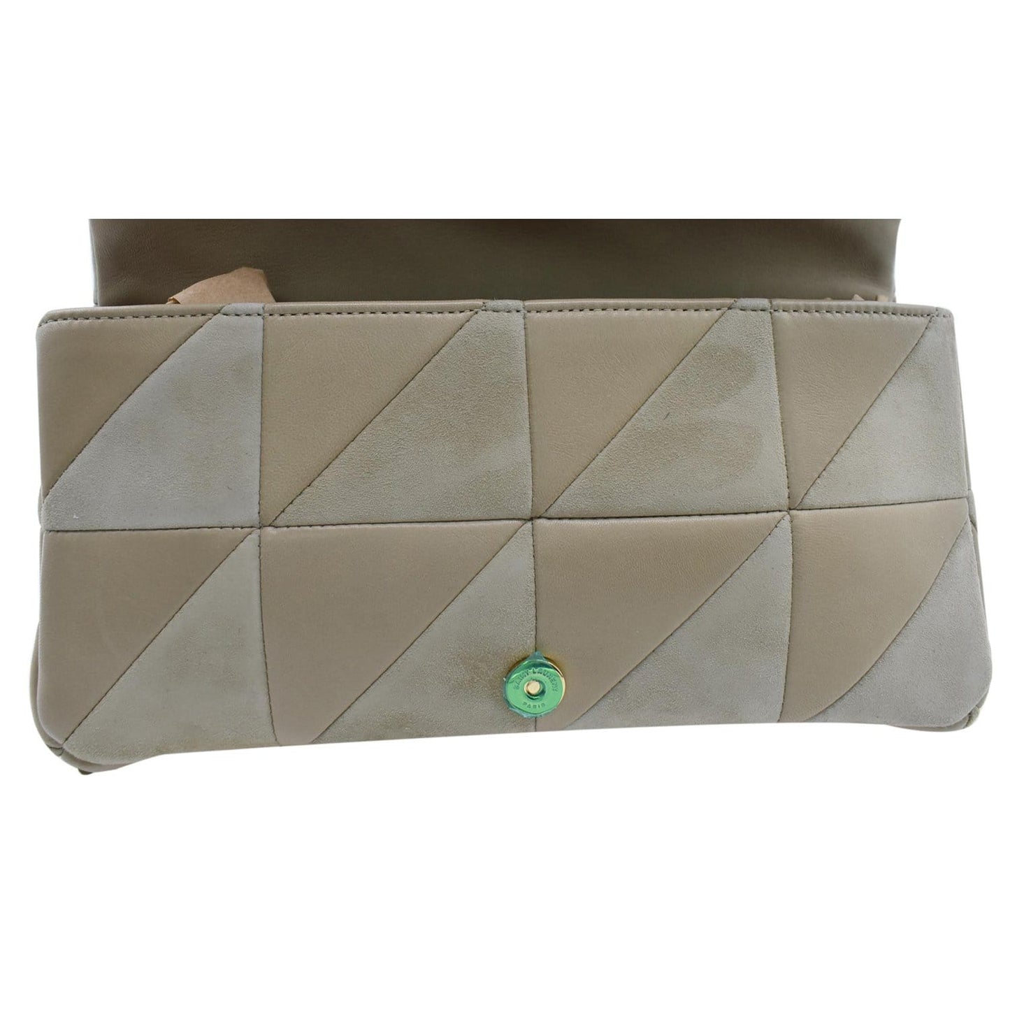 YVES SAINT LAURENT Jamie Suede Leather Shoulder Bag Sea Salt