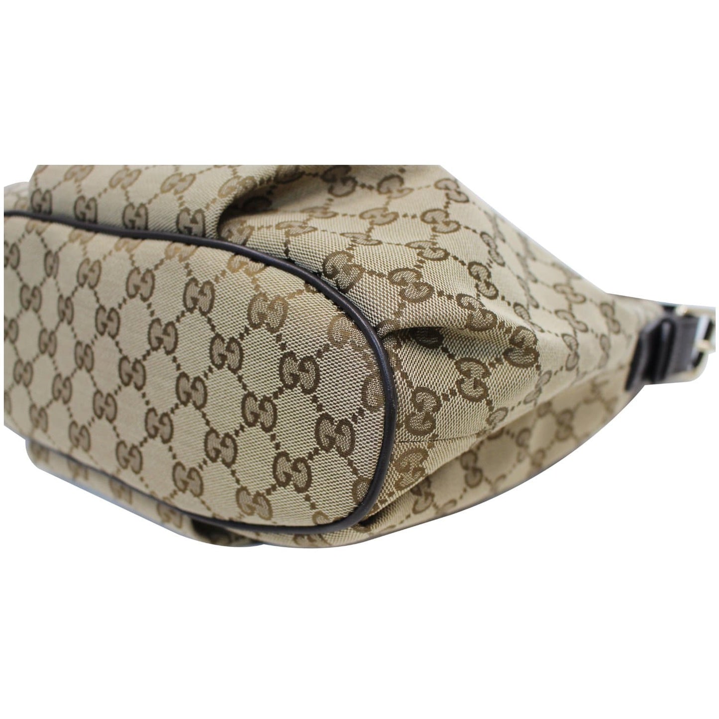 GUCCI GG Plus Monogram Canvas Messenger Shoulder Bag Beige 388930