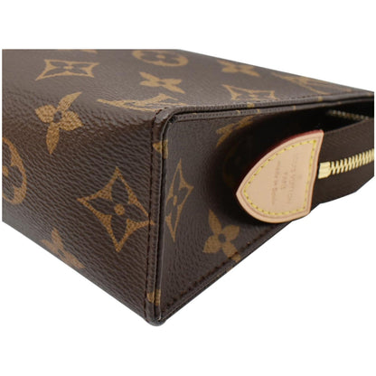 LOUIS VUITTON Toiletry 19 Monogram Canvas Cosmetics Pouch Brown
