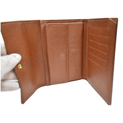 LOUIS VUITTON Porte-Tresor Etui Papiers Monogram Canvas Wallet Brown