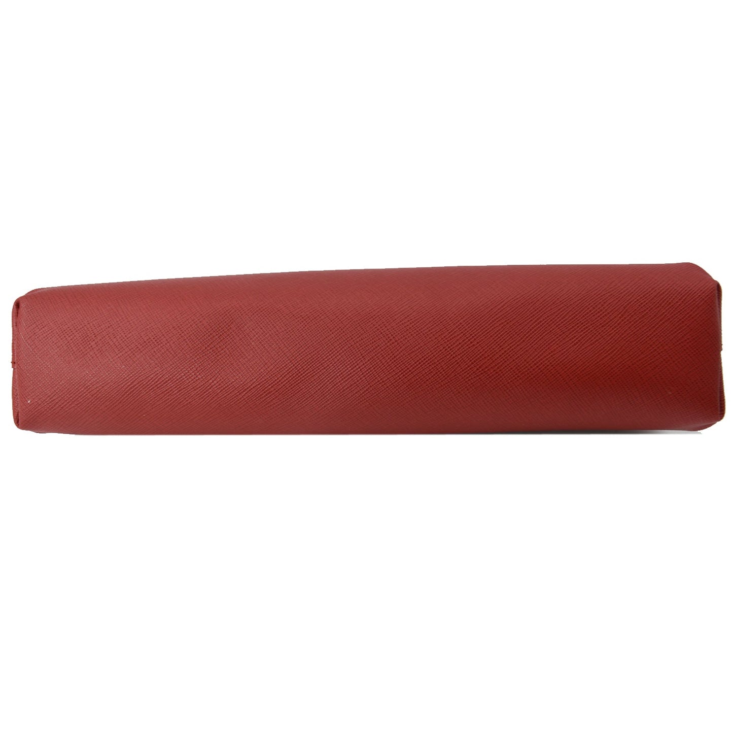 PRADA East-West Frame Saffiano Leather Clutch Bag Red
