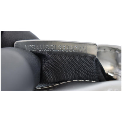 BURBERRY Trench Patent Leather Charm Coin Purse Bag Black/Silver