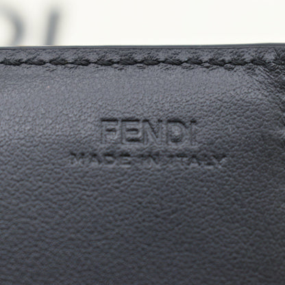 FENDI Monster Eyes Continental Smooth Leather Wallet Black