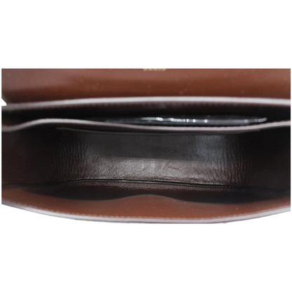 YVES SAINT LAURENT Kaia Small Snakeskin Embossed Leather Crossbody Bag Brown - Final Sale