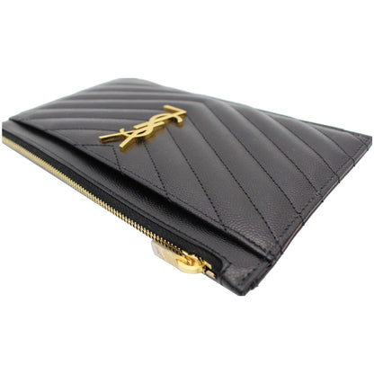 YVES SAINT LAURENT Bill Pouch Grain De Poudre Black