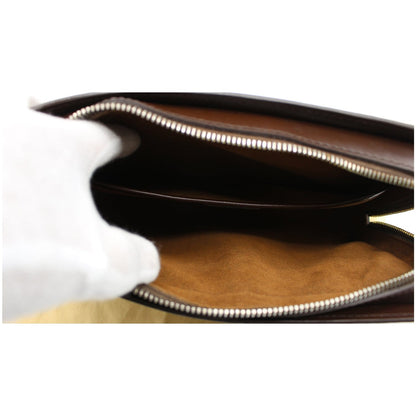 LOUIS VUITTON Saint Louis Damier Ebene Pochette Clutch Bag Brown