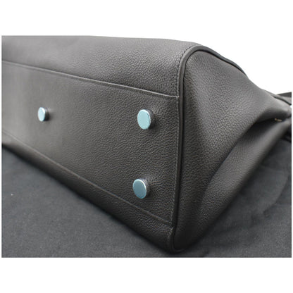 YVES SAINT LAURENT Cabas Rive Gauche Leather Tote Bag Black