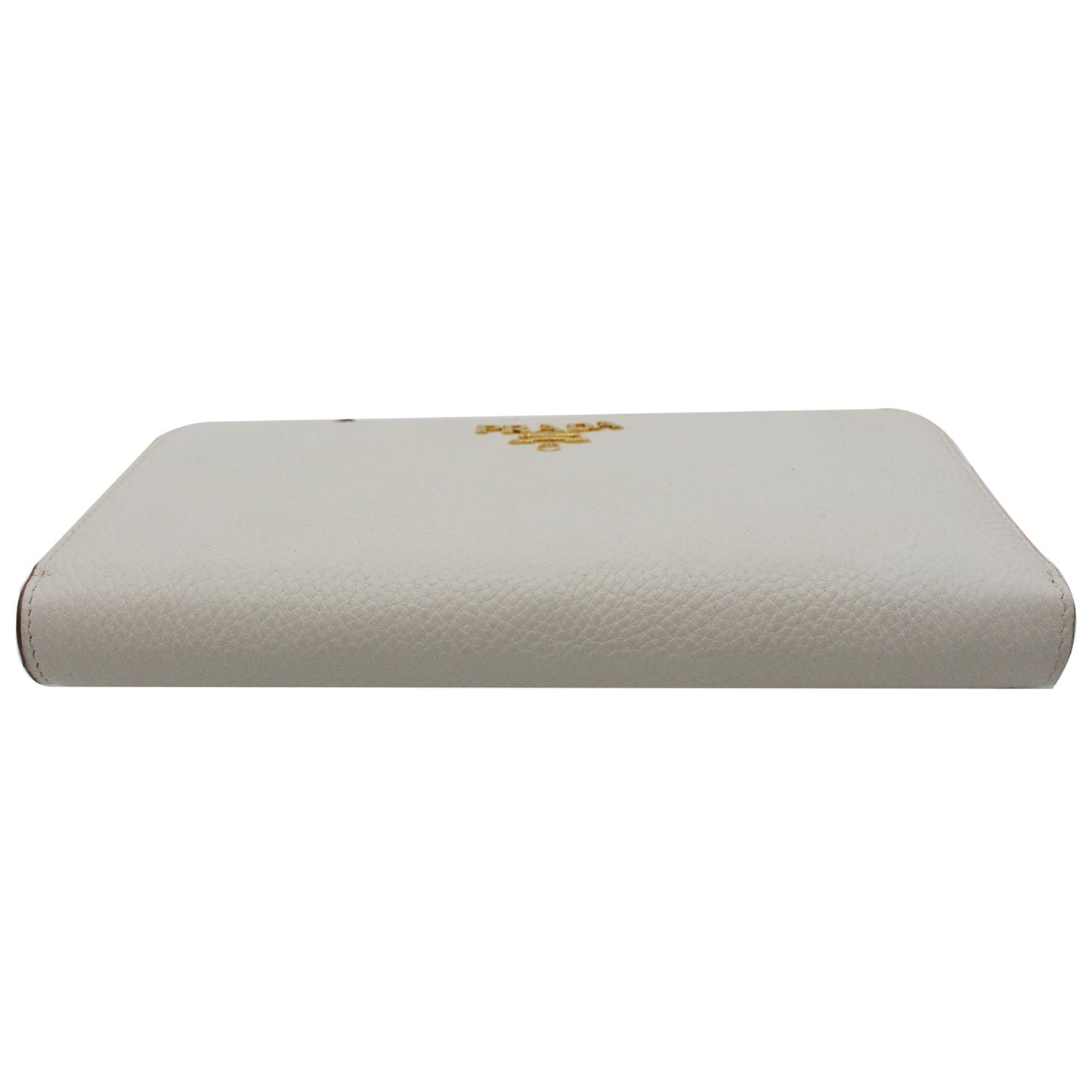 PRADA Saffiano Leather Long Wallet White