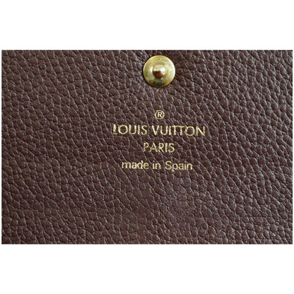 LOUIS VUITTON Emilie Monogram Empreinte Leather Wallet Red