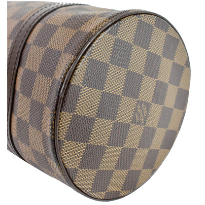LOUIS VUITTON Papillon 26 Damier Ebene Satchel Bag Brown
