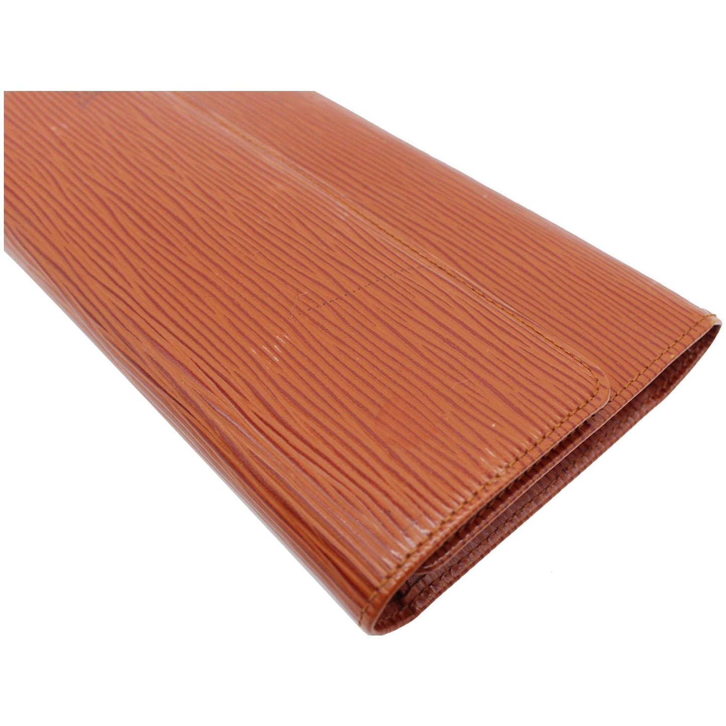 LOUIS VUITTON Continental Flap Epi Leather Wallet Orange