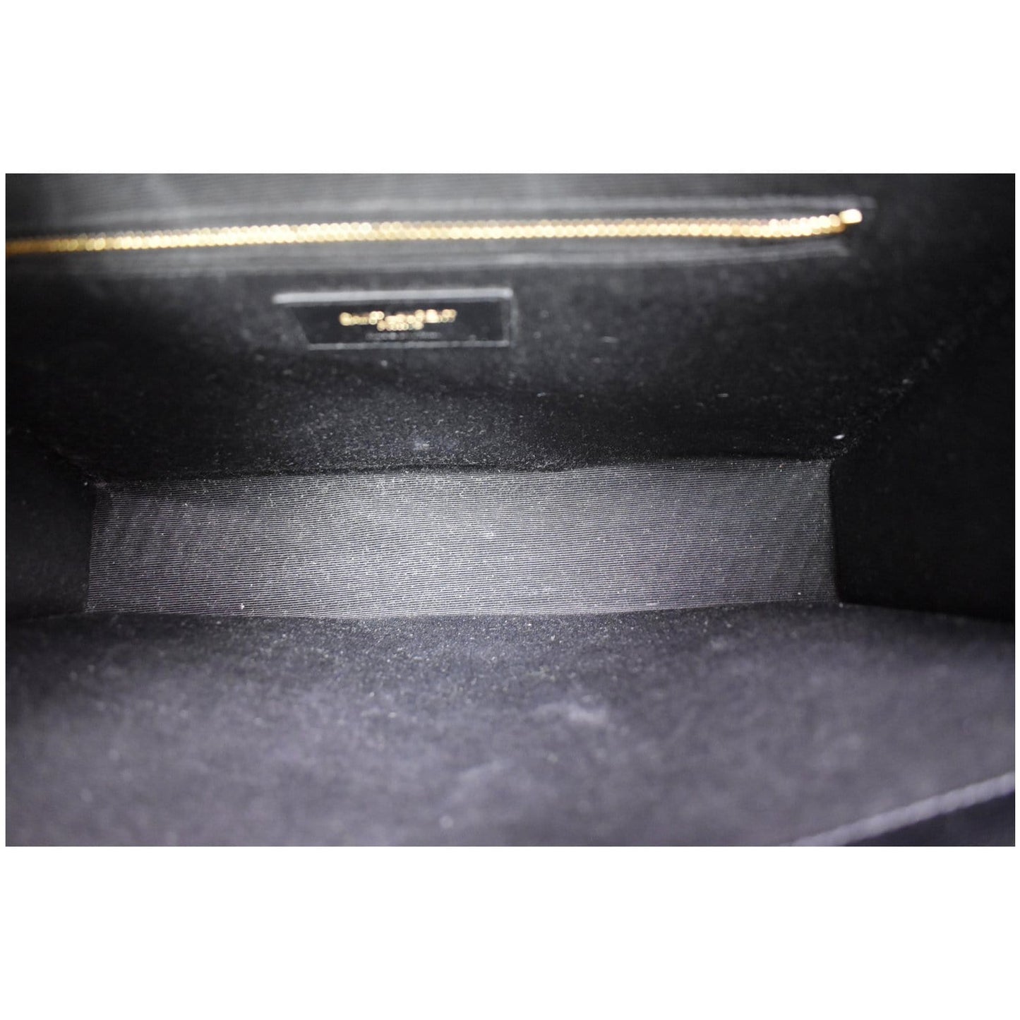 YVES SAINT LAURENT Large Envelope Grain De Poudre Chain Shoulder Bag Black