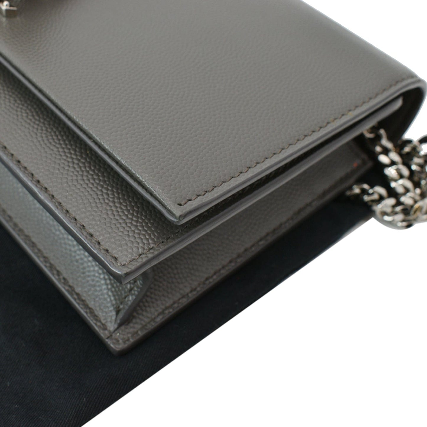 YVES SAINT LAURENT Small Kate Tassel Leather Shoulder Bag Grey - Hot Deals