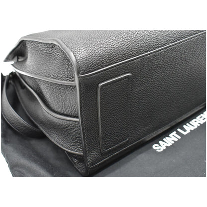 YVES SAINT LAURENT Sac de Jour Small Grained Leather Shoulder Bag Black