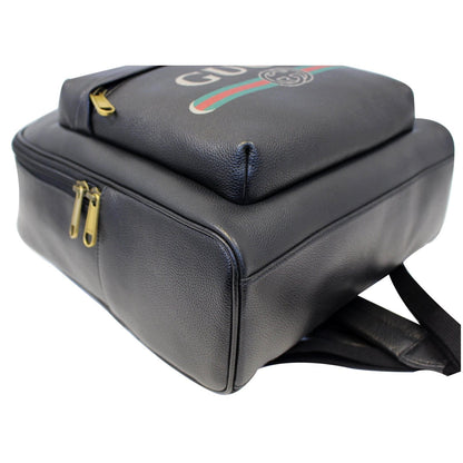 GUCCI Print Leather Backpack Bag Black 547834