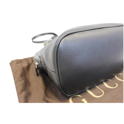 GUCCI Dome Leather Crossbody Bag Black 420023