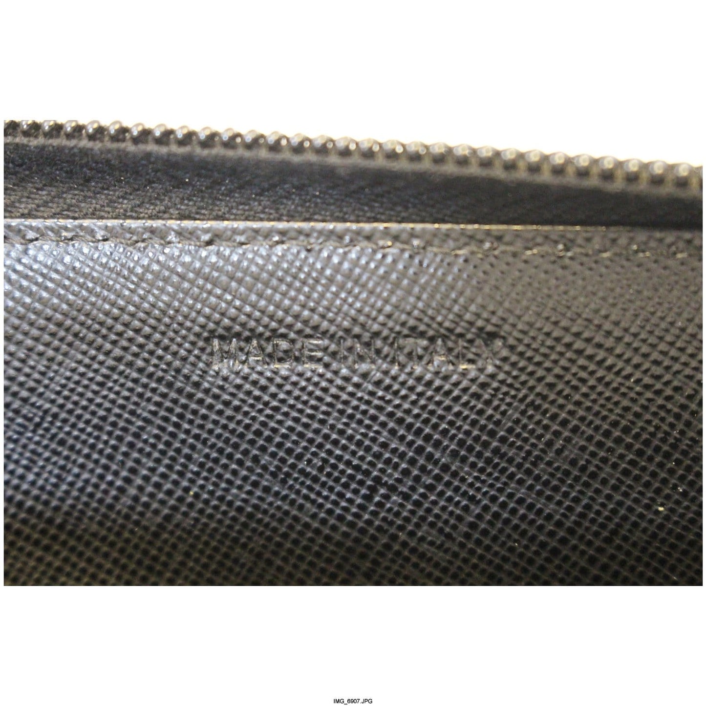 PRADA Black Nylon Zip Around Wallet