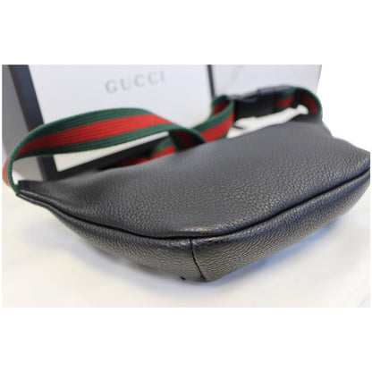 GUCCI Print Leather Black Belt Waist Bum Bag 527792