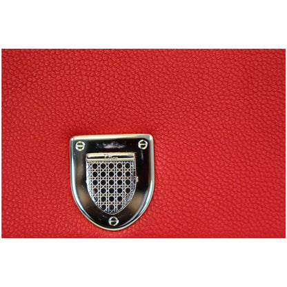 CHRISTIAN DIOR Diorama Flap Red Grained Leather Small Shoulder Bag