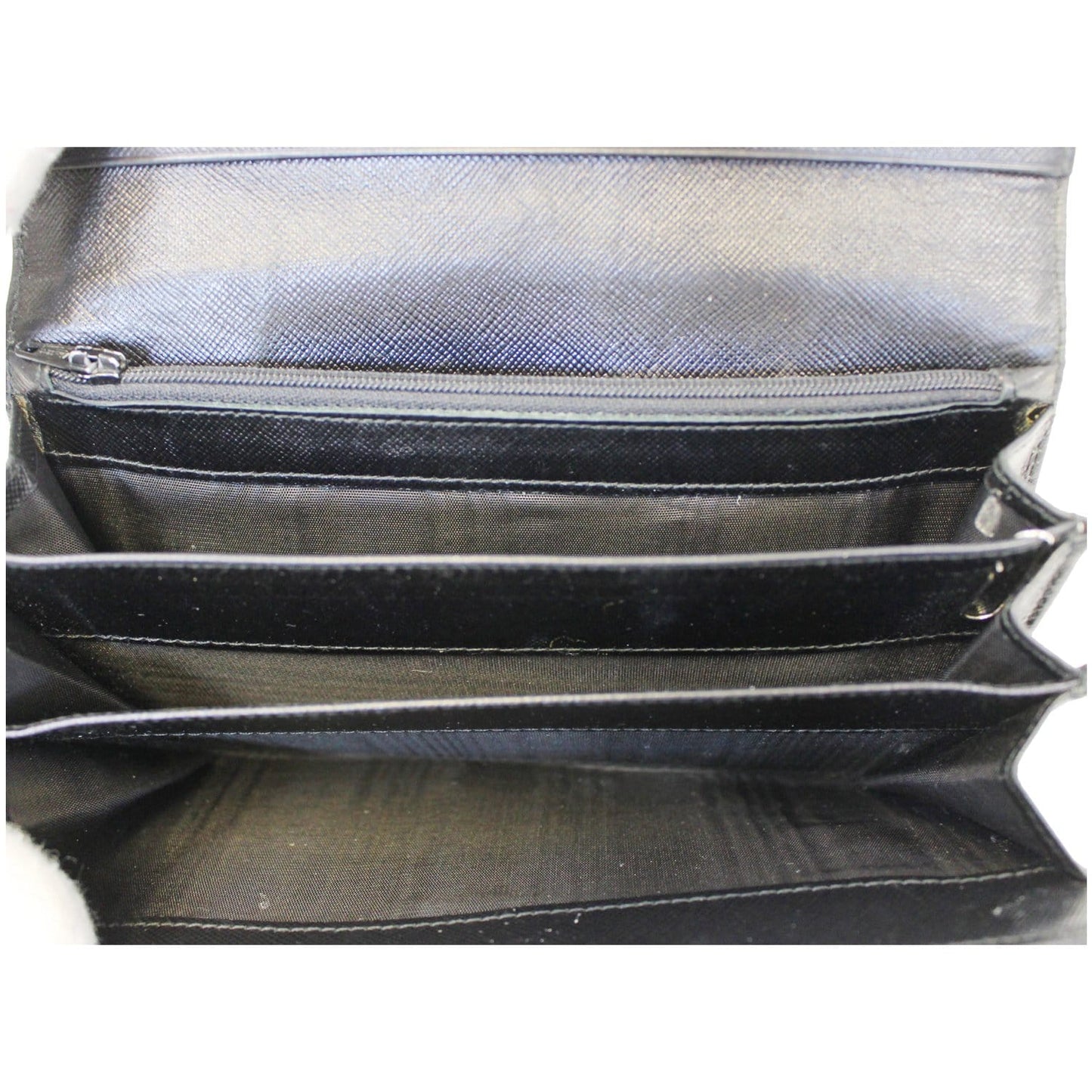 PRADA Nylon Bifold Long Wallet Black