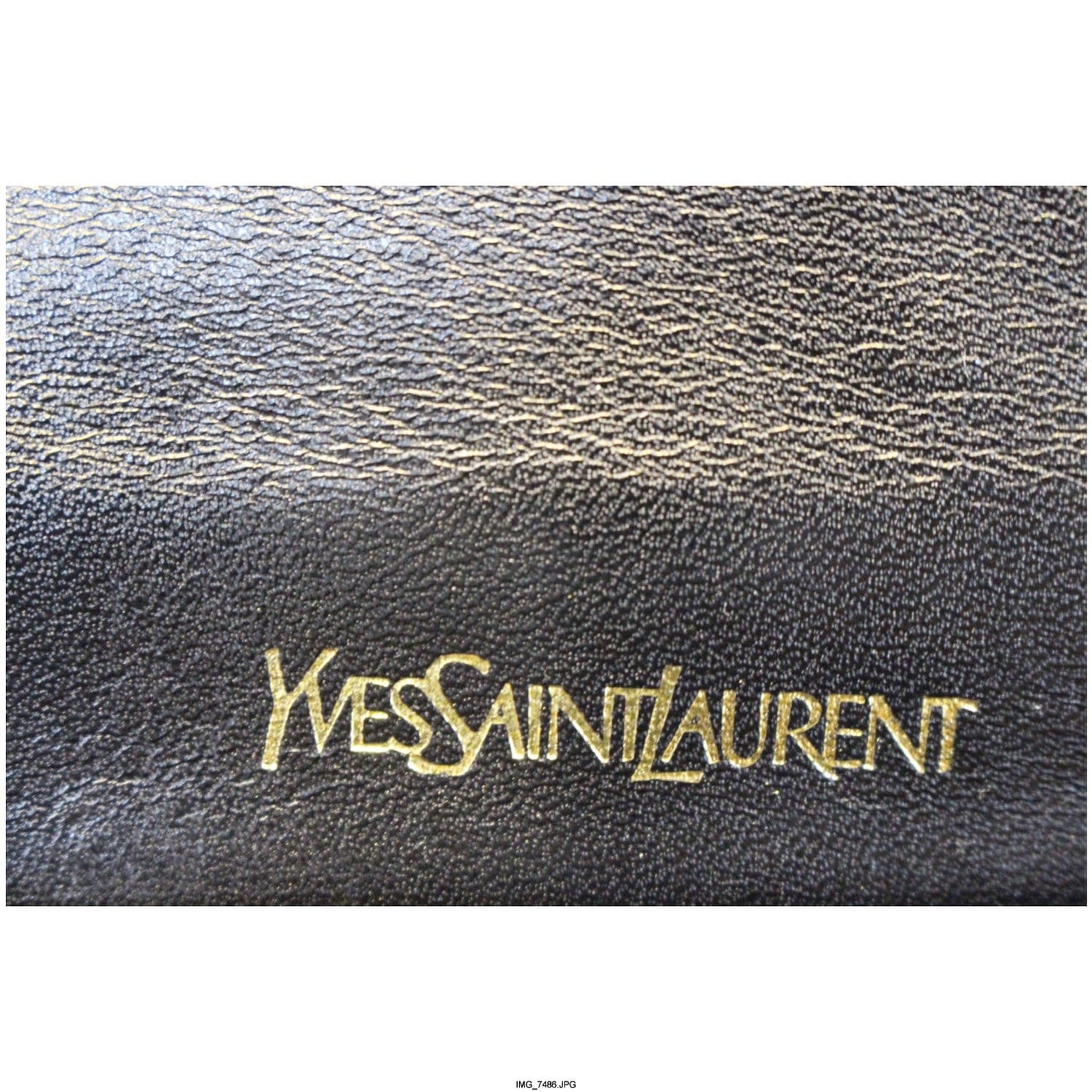 YVES SAINT LAURENT Black Crocodile Leather Clutch Bag