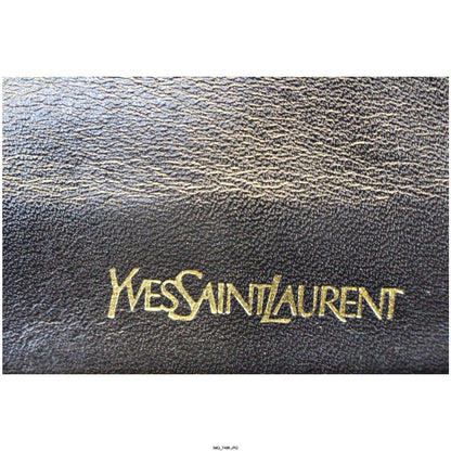 YVES SAINT LAURENT Black Crocodile Leather Clutch Bag