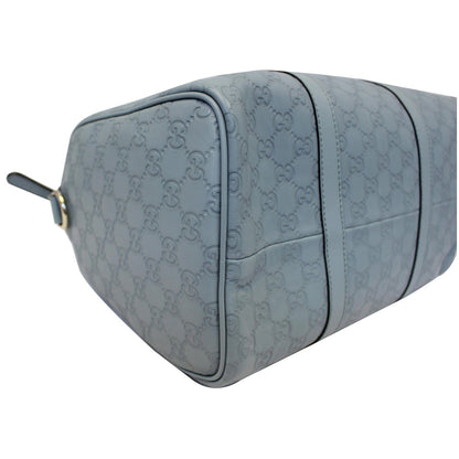 GUCCI Medium Joy Guccissima Leather Boston Bag Turquoise