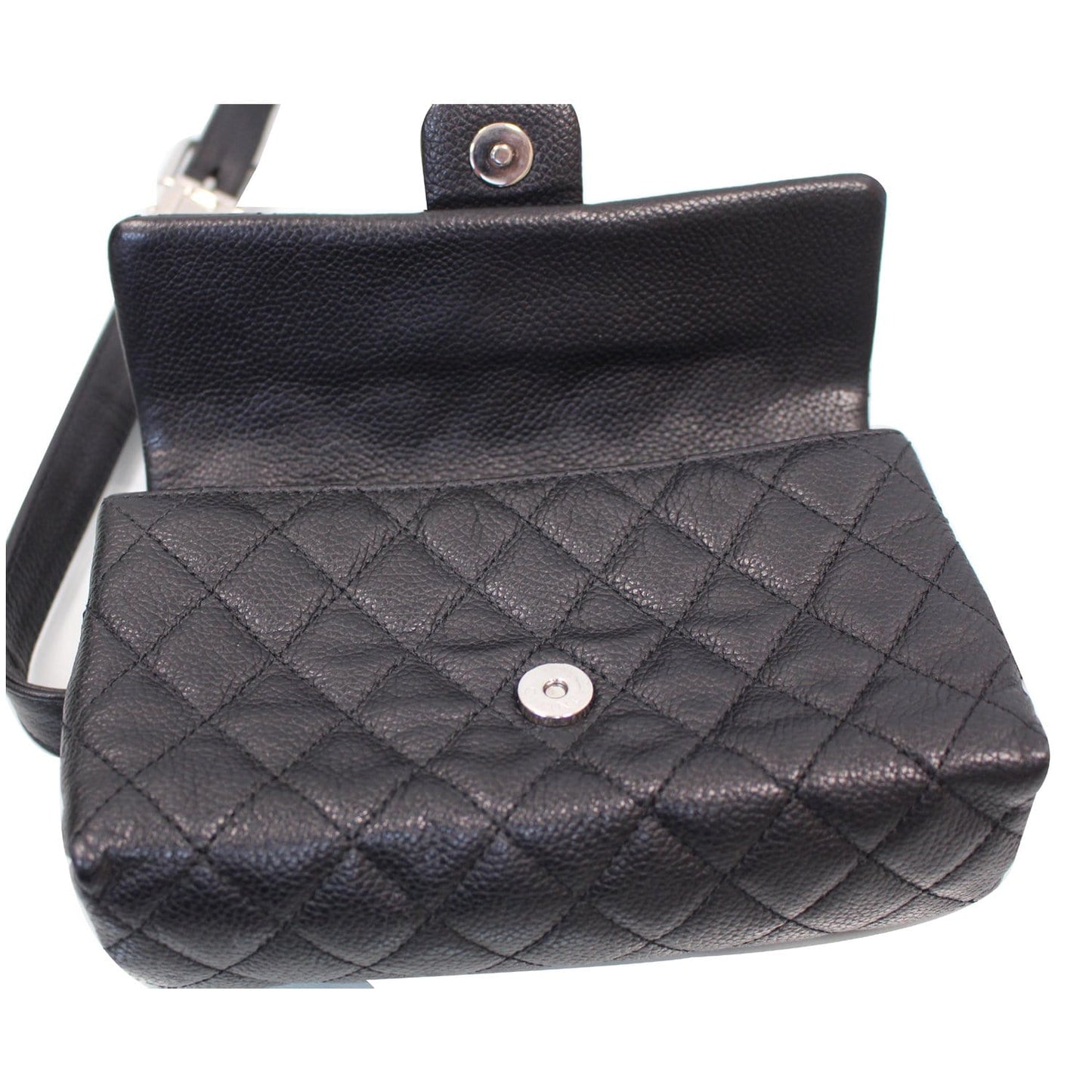 CHANEL 2.55 Reissue Flap Grained Leather Waist Belt Bag Black - 15% OFF